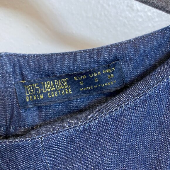 Zara Denim Couture chambray dress small - Picture 4 of 8